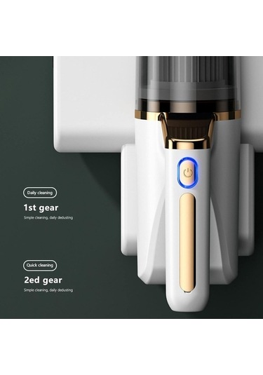 Novahub Güçlü Emişli Taşınabilir El Süpürgesi - Yatak, Koltuk Ve Halılar İçin Uv Özellikli 8kpa Beyaz Beyaz