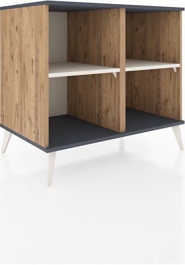 Kronos Şifonyer 2 Raflı 88x59x80 Çam-antrasit/aytaşı Antrasit/aytaşı