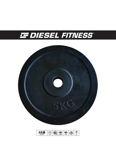 Diesel Fitness Kauçuk Kaplı 5 Kg Ağırlık Plakası