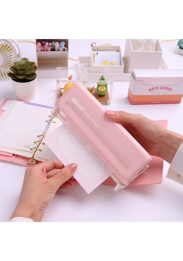 Aubyhe 9173 6 Delikli Delici 10 Adet A4 Kağıt Kapasitesi Ayarlanabilir Ölçü Çubuğu 19/38/51/70mm Aralık Ayarı A4/a5/a6/a7/b5 Vb. Uyumlu Gri Gri