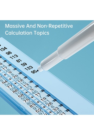 Geeksen Çocuklar İçin Matematik Soruları Oluşturucu Tahta - 1-100 Toplama-çıkarma, 5100 Soru, Beyaz + 2 Tahta Kalemi + Silgi Kumaşı + Saklama Çantası Çok Renkli