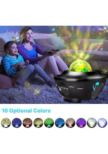 Yıldız Projektör Led Galaksi Lambası - Gece Lambası, Yıldız Lambası, Siyah