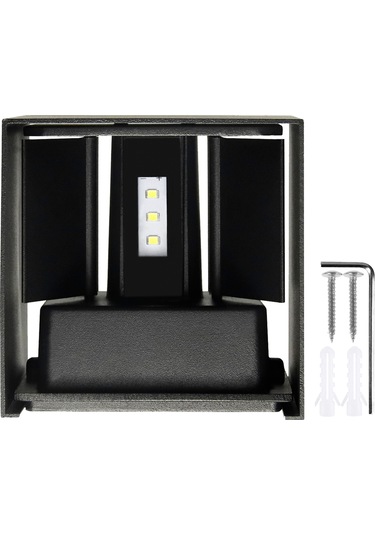 Leezsing "6 Led'li Dış Mekan Duvar Lambası - Ip65 Su Geçirmez, Ayarlanabilir Açı, Hızlı Soğutma" Beyaz