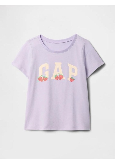 Kız Bebek Gap Logo Grafikli T-shirt Lila-6000 Lila