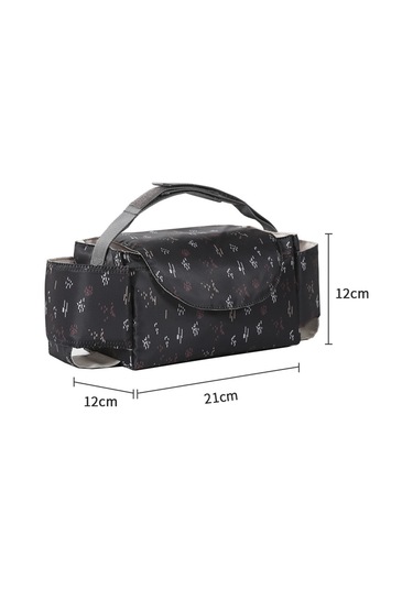 Dianziye Bebek Arabası Organizer Çantası - Su Geçirmez, Büyük Kapasite - Süt Bardağı, Bezi, Mendil Saklama - Beyaz Gökkuşağı Desenli Beyaz