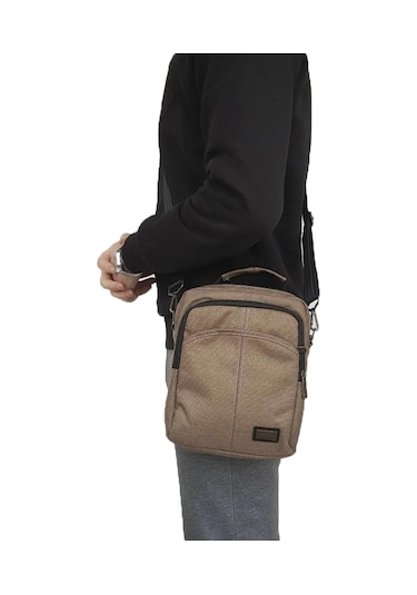 Strong Kanvas Dikey Çapraz Askılı El Çantası Ve Omuz Çantası Bakı Bakır