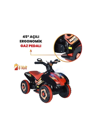 Kumandalı Akülü Araba 6 Volt 2-4 Yaş Siyah
