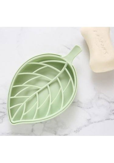 Ms Yaprak Tasarımlı Yeşil Izgaralı Sabunluk 3 Adet