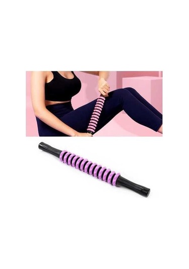 Dm Bacak Kas Gevşetme Silindiri - Yoga Ve Fitness İçin Masaj Aleti Mor Mor - Siyah