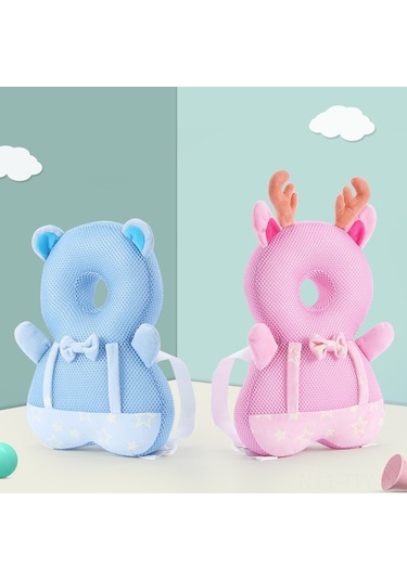 Dianziye Büyük Boy Ağızlı Aslan Desenli Yazlık Bebek Yürüyüş Korumalı Yastık - Kafa Koruma Padı - Fabrika Doğrudan Tedarik Yatay Sabit Kemer Yok