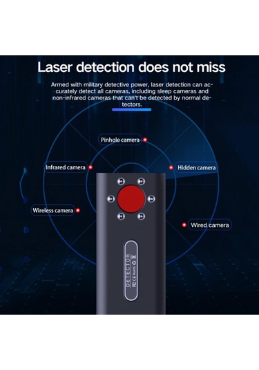 Sones T1 Kamera Dedektörü Gps Konumlandırma Monitörü İzleme Dedektörü Siyah Siyah