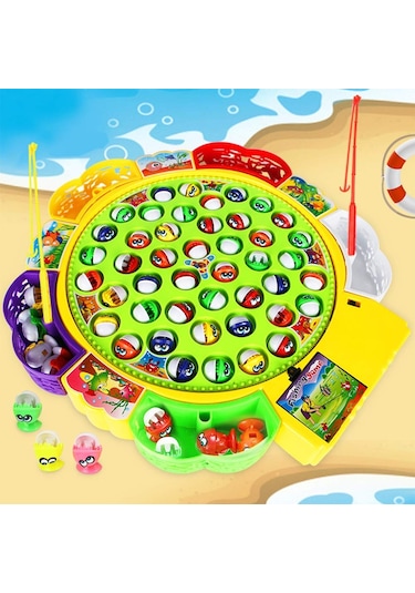 Müzikli 45 Balıklı Pilli Balık Tutma Ve Yakalama Oyunu   Seti
