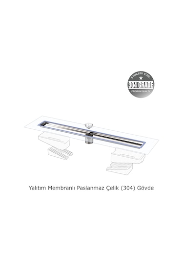 Evimetal - 100 Cm Duş Kanalı - Prodiline - 304 Kalite Paslanmaz