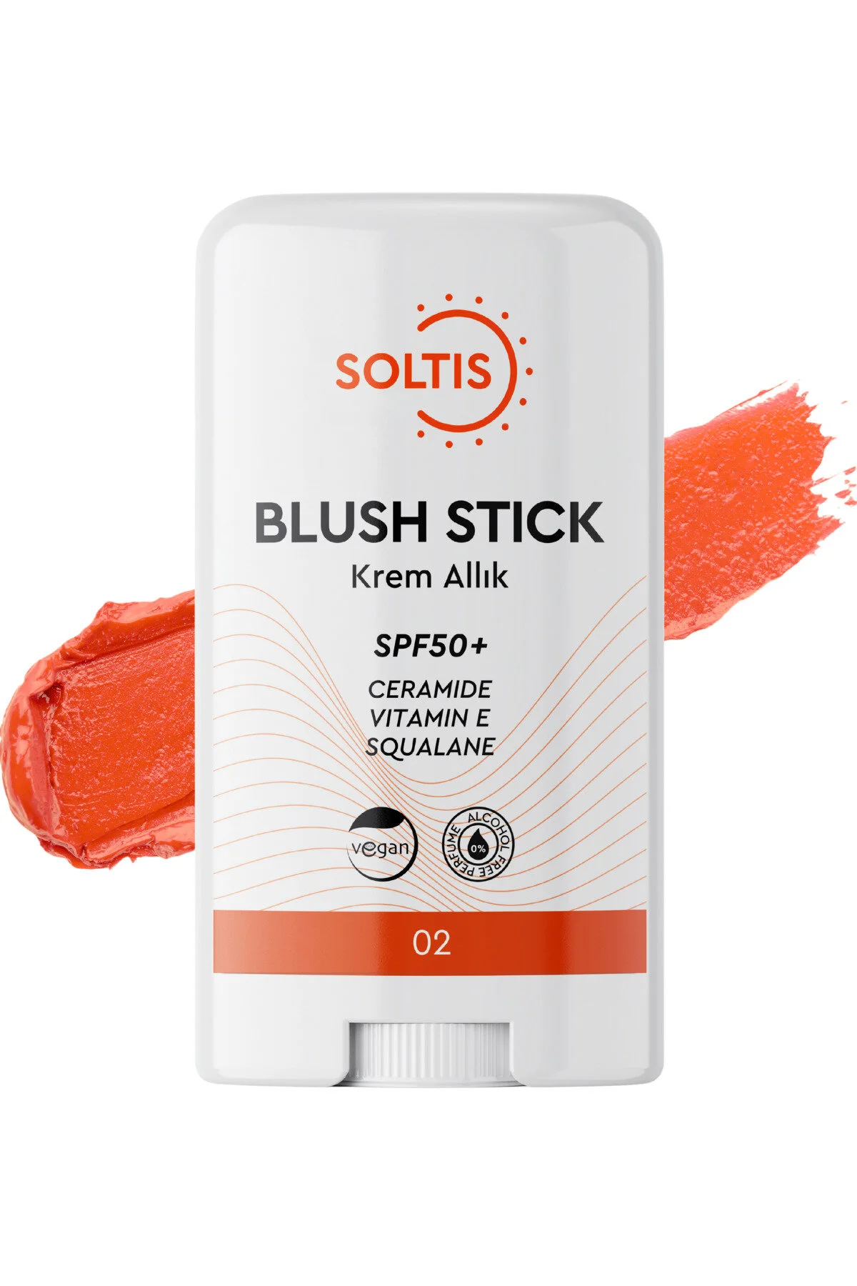 Soltis Nemlendirici Stick Allık Spf50+ Şeftali Tonu 02, 15 Gr 02
