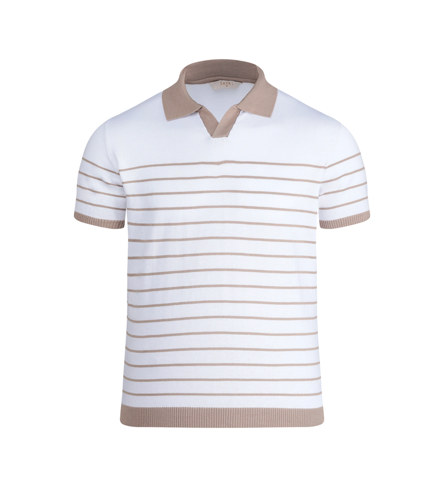 Hatemoğlu Vizon Regular Fit Apaş Yaka Pamuklu Tişört 4087410