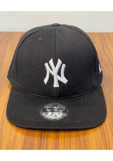 Hamze Ny Yankees New York Nakış Hip Hop Snapback Rapper Şapka Cap Siyah - Beyaz