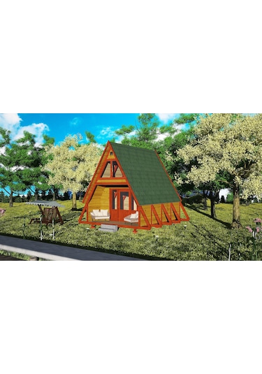 Masifev Stella Bungalov Ahşap Ev 34M2 N11.267