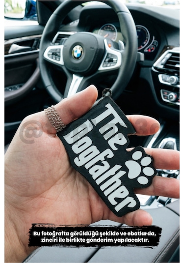 The Dogfather Dikiz Ayna Süsü - Araba Hediyesi - Köpek Sahiplerine Hediyelik - Tek Taraflı
