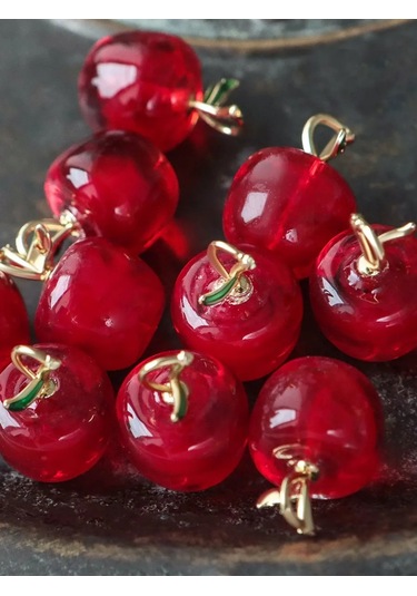 Kafebizu Cam Kolye Ucu Lampwork 2 Adet 19x14 Mm 412166530