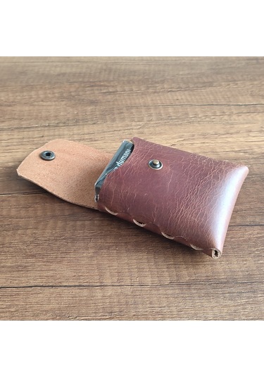 Sumerian Leather Craft Deri Sigara Kılıfı Tarçın 2