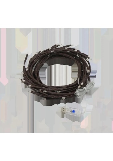 Suofeng 1.6m Led Dal Işıklı Simülasyon Süper Yay, 72 Led Usb Girişli 8 Fonksiyonlu Odalar İçin Dekoratif Atmosfer Işığı Ip45 Sıcak Beyaz