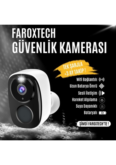 Kablosuz Wi-fi Güvenlik Kamerası Fhd 1080p, Bataryalı, Pır Hareket Algılama, İki Yönlü Ses