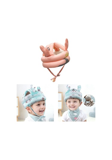 Dinosaurs Bebek Güvenliği Şapka Kask Yumuşak Anti-sonbahar Yürüyüş Koruma Pembe Elk