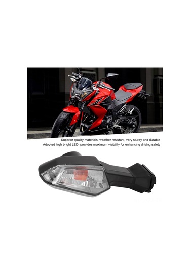 Yaozixa Kawasaki Nınja Z Serisi Motosiklet Led Sinyal Lambaları İkili Set - Fumeli Siyah, Yüksek Parlaklık, Dayanıklı Abs Malzeme, Enerji Tasarruflu