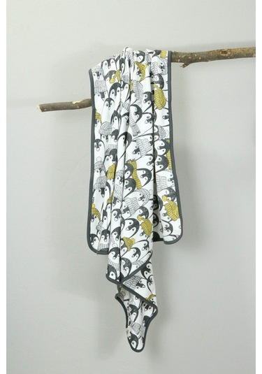 Ecocotton Pingu Bebek Penye Battaniye Antrasit 90 X 90 Cm Gri