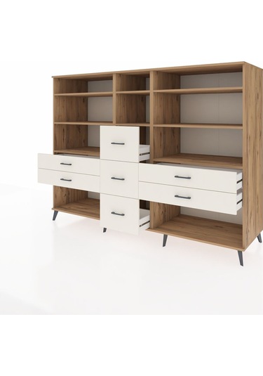 Kronos Dolap 8 Raflı 7 Çekmeceli 220x59x163 Çam-çam/aytaşı Çam-çam/aytaşı