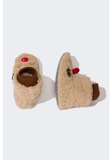 Defacto Kadın Fall İn Love Yılbaşı Geyik Temalı Ev Botu Y4903az24wnbn61 Kahve Kahverengi