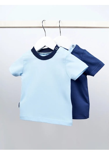 Ramelka Bebekler İçin 2'li Tişört Seti 384621151 Mavi