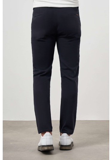 Erkek Lacivert Pamuk Yan Cep Slim Fit Chino Pantolon 24ks003016200 Lacivert