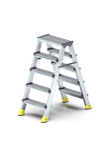 Narvon 5+5 Basamaklı Lüx Çift Çıkışlı Alüminyum Merdiven