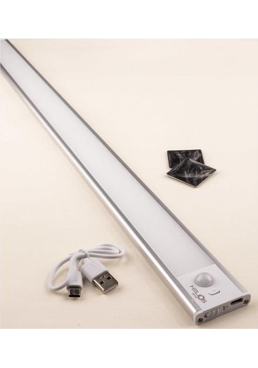 10 Watt 40 Cm Sensörlü Led Bant Armatür - Ilık Beyaz 4000k Hs-2820 Helios Rastlamak