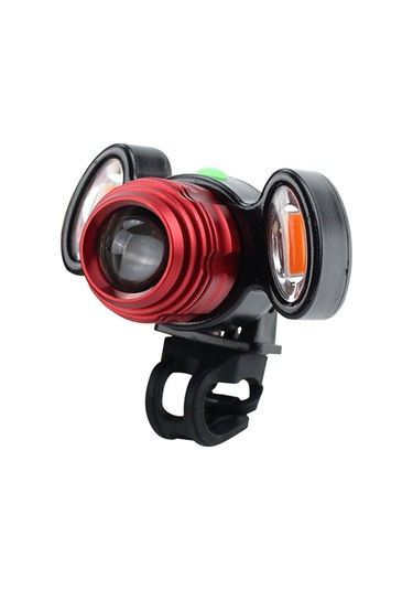 Ximistore9 Yüksek Parlaklıklı T6 Led Bisiklet Farı, Şarj Edilebilir, 4 Modlu, Kask Ve Gidon Montajlı Kırmızı