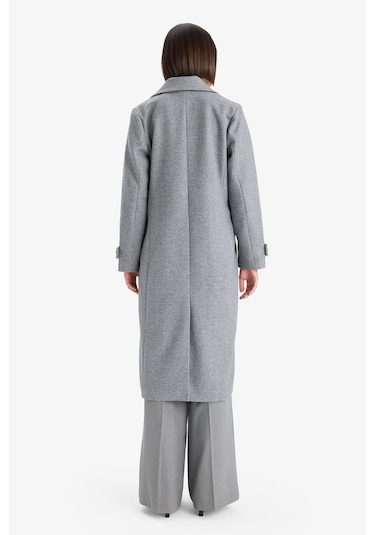 Defacto Regular Fit Düğmeli Kaşe Uzun Kaban F1215ax25wnar229 Antrasit-ar229