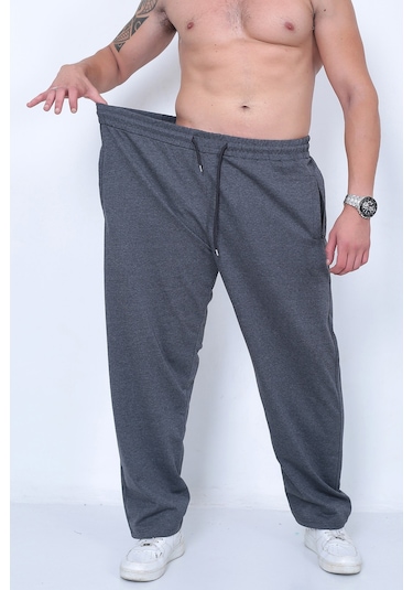 Lukitus Erkek Büyük Beden Eşofman Altı Gri