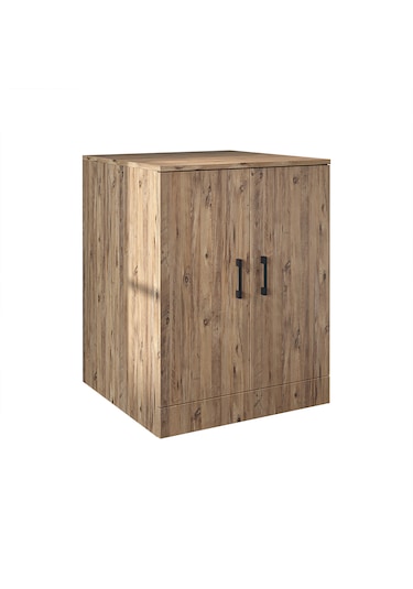 Çamaşır Kurutma Makinesi Alt Dolabı Kapaklı Banyo Alt Dolap.55 Atlantik Çam