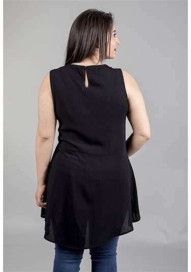 Belden Detaylı Uzun Tunik-siyah Siyah