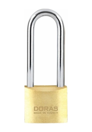 Sarı Uzun Kanca Döküm Asma Kilit 50mm