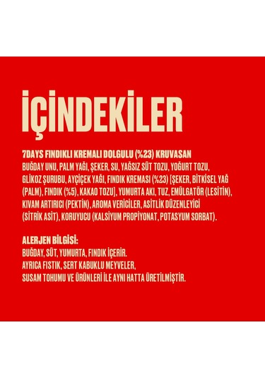 7 Days Fındıklı Kruvasan 24 x 60 G
