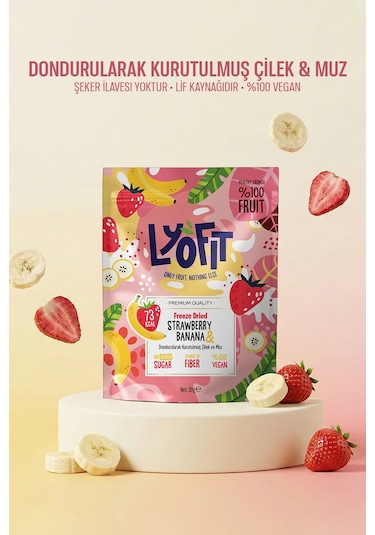 Freeze Dried Muz Çilek 20 G