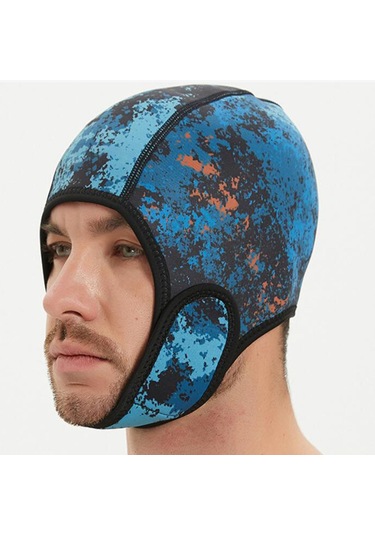 Suntek Scuba Diving Hood 2mm Neopren Dalış Wetsuit Koyu-mavi Koyu Mavi