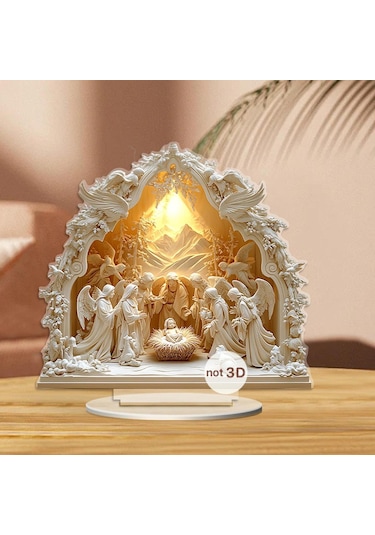 Homyl 2d Düz Akrilik Heykel Koleksiyon Tatil Yılbaşı Doğum Orta