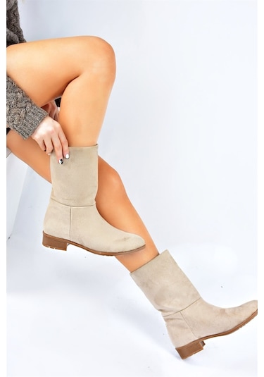 Fox Shoes  Ten Süet Düz Taban Günlük Kadın Bot L726597702 Ten-Süet