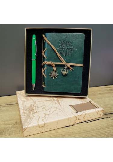Hediyelik Defter Kalem Kutulu Set Çok Renkli