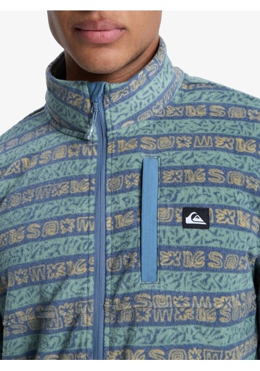Quıksılver No Destınatıon Fz Granite Green - Pattern 1 Erkek Polar Ceket Eqypf03071-ggv6 Mavi