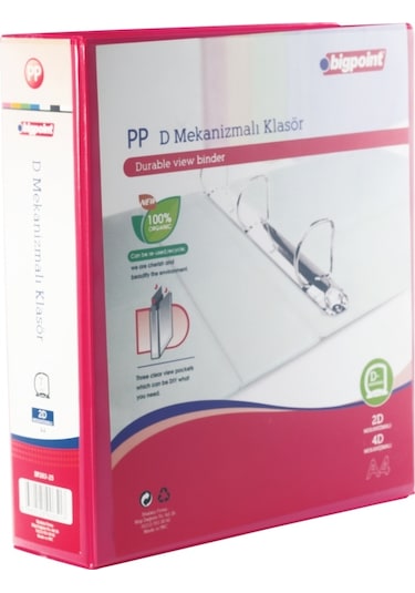 Bigpoint 2D Mekanizmalı Klasör 7 cm Açık Kırmızı