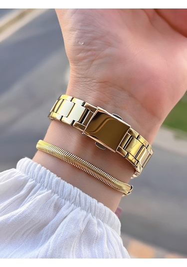 Ferrucci Çelik Kordon 2 Yıl Garantili Yeni Sezon 30 Mt Suya Dayanıklı Kadın Kol Saati B.03412.m08 Sarı